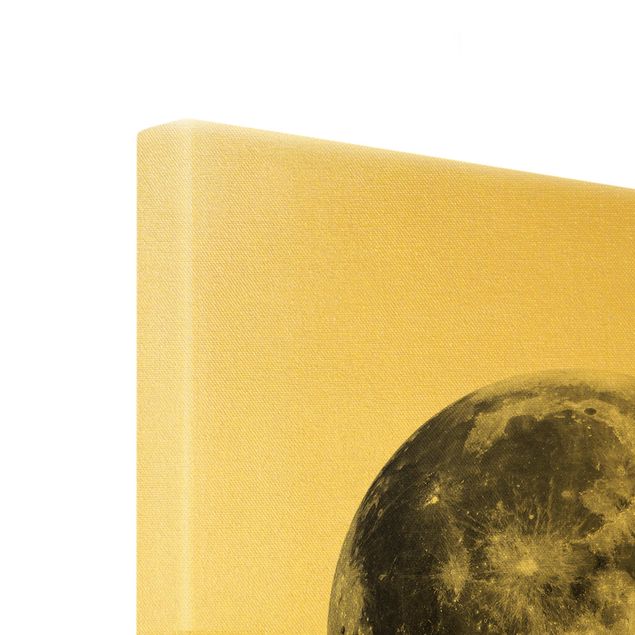 Quadro su tela oro - La Luna - La Lune