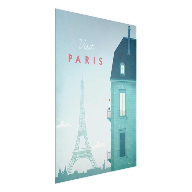 Quadro in vetro - Poster Viaggio - Parigi - Verticale 4:3