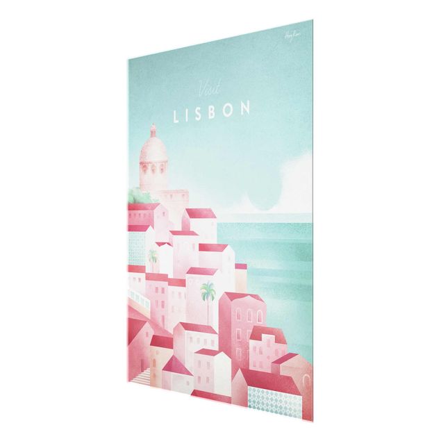 Quadro in vetro - Poster viaggio - Lisbona - Verticale 4:3