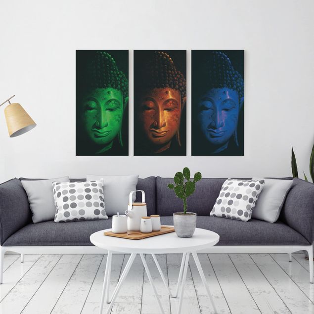 Quadri moderni per soggiorno Triplo Buddha