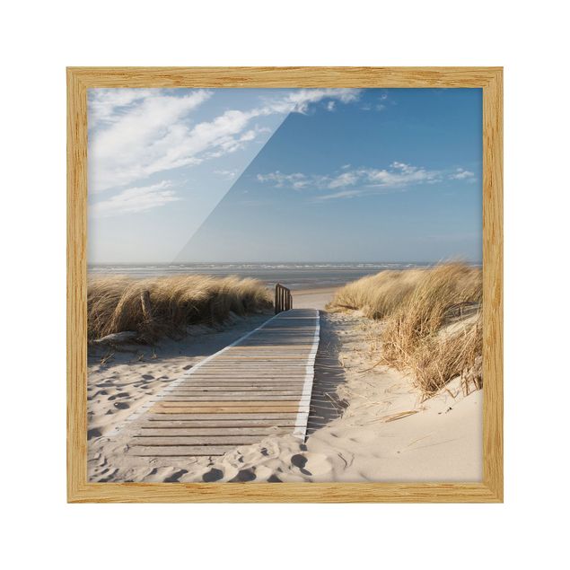 Poster con cornice - Baltic Sea Beach - Quadrato 1:1