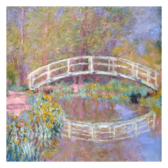 Carta da parati adesiva - Claude Monet - Giardino del Ponte di Monet- Formato quadrato