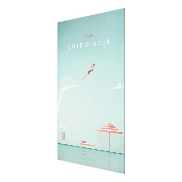 Quadro in vetro - Poster Viaggi - Côte d'Azur - Verticale 3:2