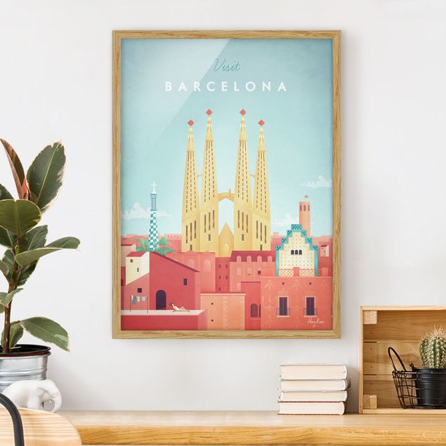Poster con cornice - Poster viaggio - Barcellona - Verticale 4:3