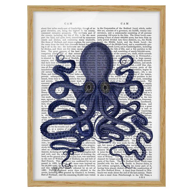 Poster con cornice - Lettura Degli Animali - Octopus - Verticale 4:3