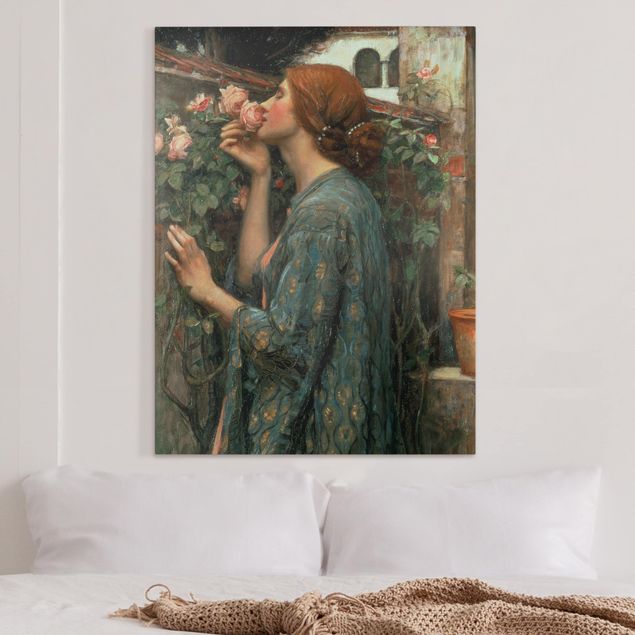 Riproduzione quadri su tela John William Waterhouse - L'anima della rosa