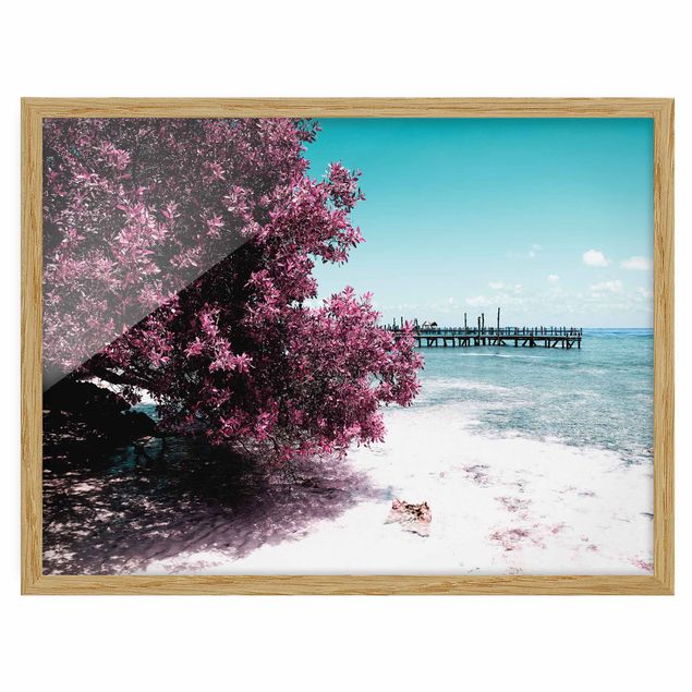 Poster con cornice - Paradise Beach Isla Mujeres - Orizzontale 3:4