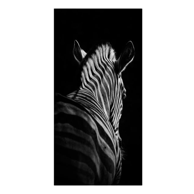 Quadri moderni per soggiorno Silhouette Zebra scuro