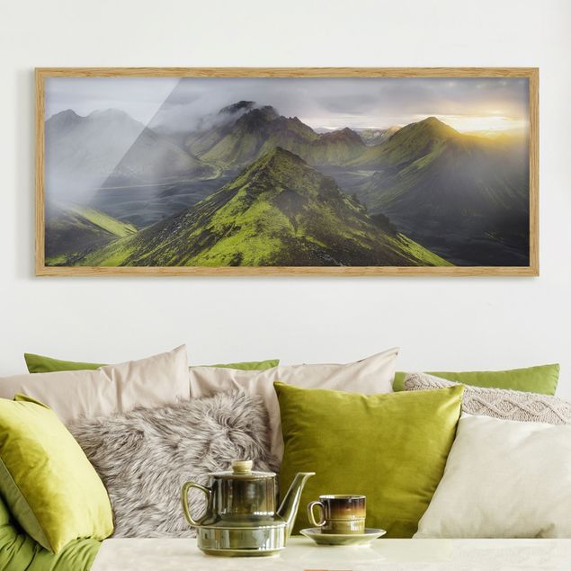 Poster con cornice - Storkonufell Islanda - Panorama formato orizzontale