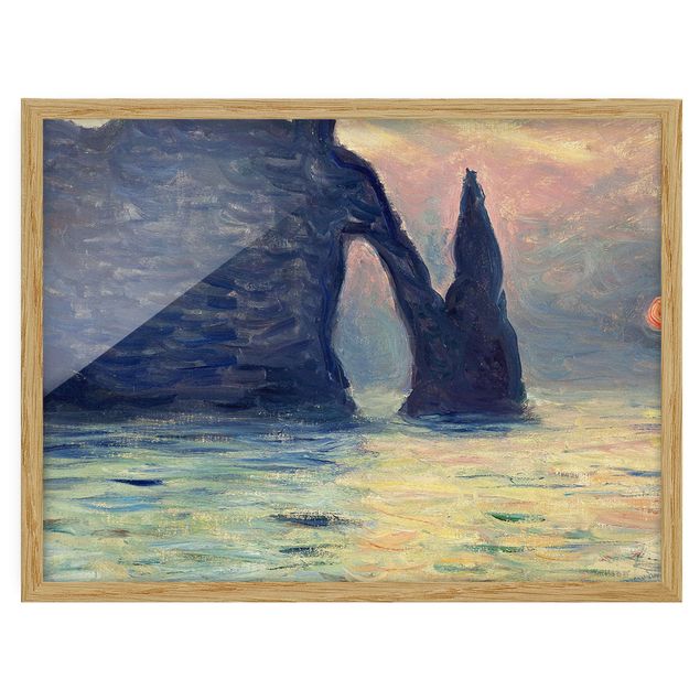 Poster con cornice - Claude Monet - Rock Sunset - Orizzontale 3:4