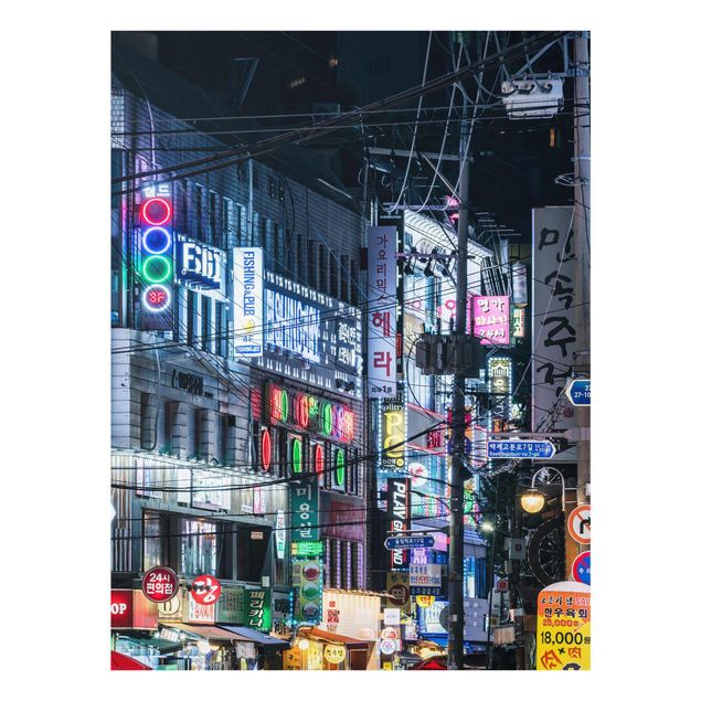 Quadro in vetro - Nightlife di Seul