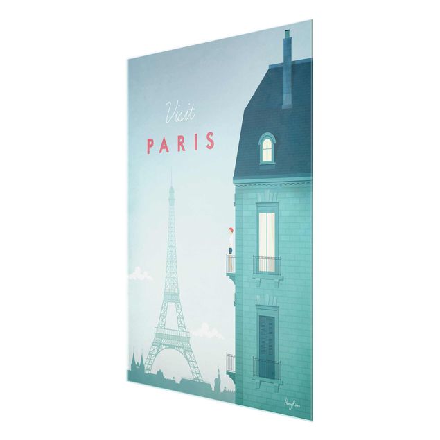 Quadro in vetro - Poster Viaggio - Parigi - Verticale 4:3