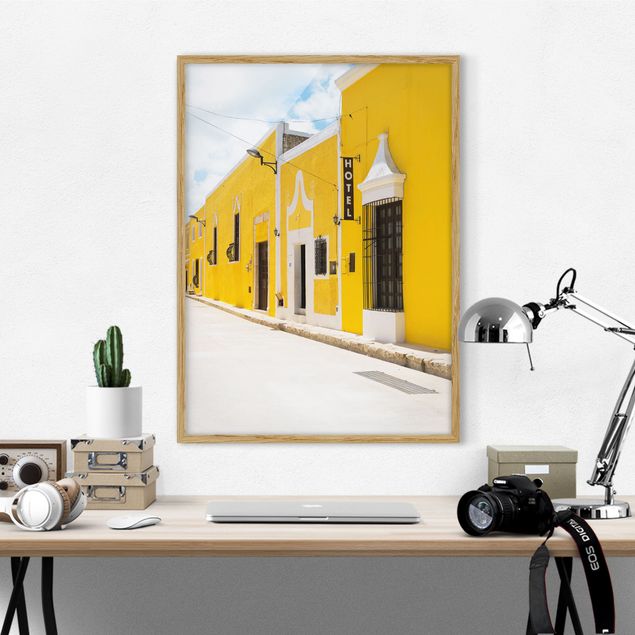 Poster con cornice - City In Yellow - Verticale 4:3