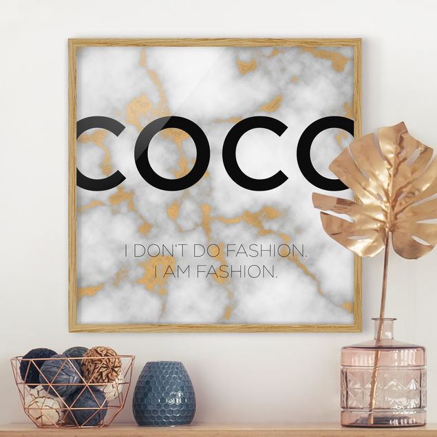Poster con cornice - Coco - I Don't Do Fashion - Quadrato 1:1