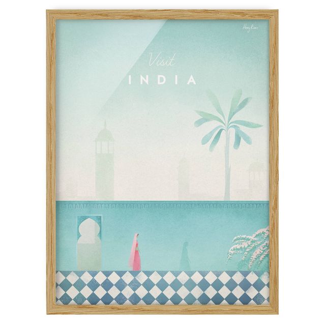 Poster con cornice - Viaggi Poster - India - Verticale 4:3