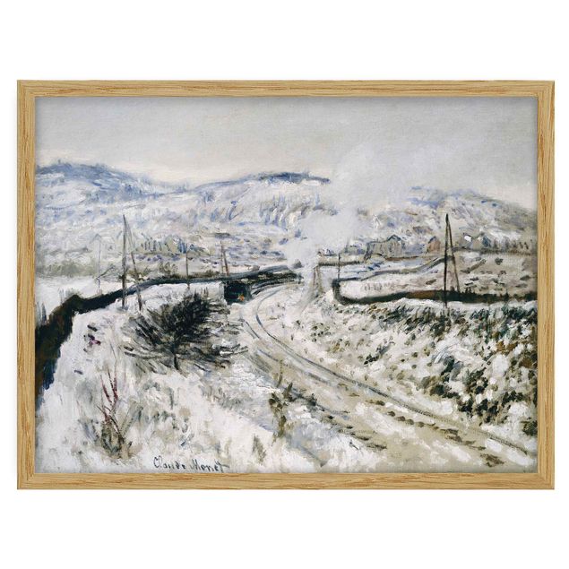 Poster con cornice - Claude Monet - Train In The Snow - Orizzontale 3:4