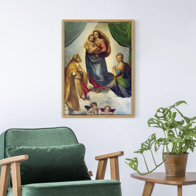 Poster con cornice - Raffael - The Sistine Madonna - Verticale 4:3