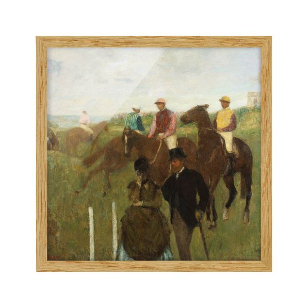 Poster con cornice - Edgar Degas - Jockeys On Race Track - Quadrato 1:1
