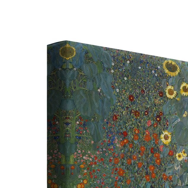 Stampa su tela 3 parti - Gustav Klimt - I giardini - Quadrato 1:1