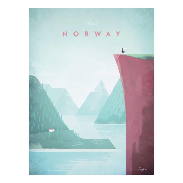Quadro in vetro - Poster di viaggio - Norvegia - Verticale 4:3