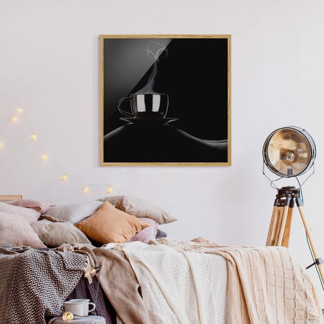 Poster con cornice - Coffee In Bed - Quadrato 1:1