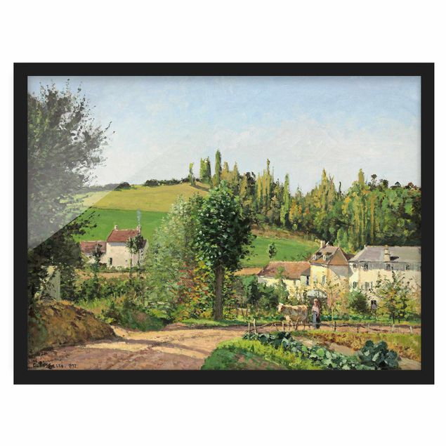Poster con cornice - Camille Pissarro - Small Village - Orizzontale 3:4