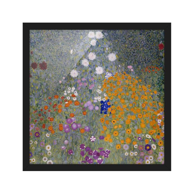 Poster con cornice - Gustav Klimt - Cottage Garden