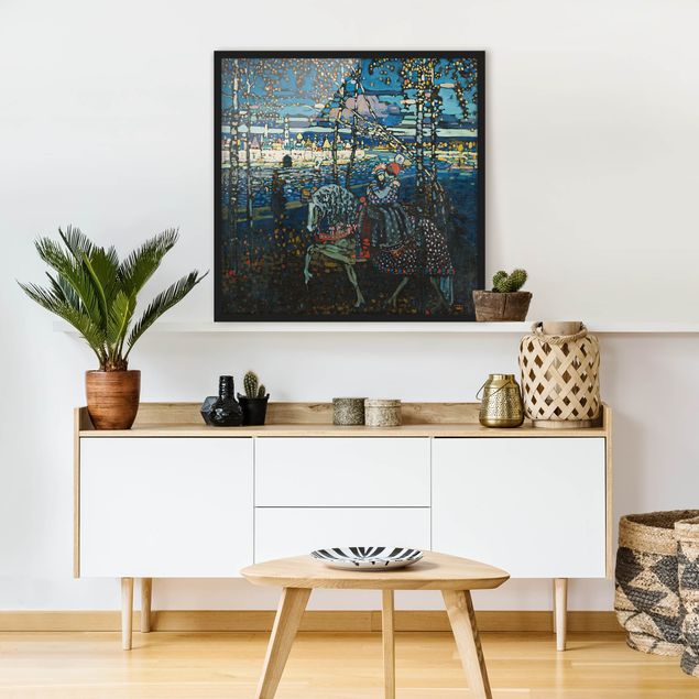 Poster con cornice - Wassily Kandinsky - Riding Couple - Quadrato 1:1