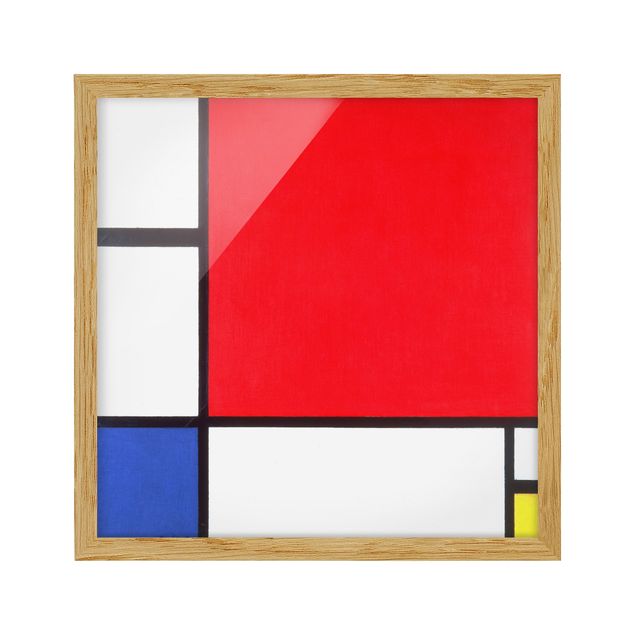 Poster con cornice - Piet Mondrian - Composition Red Blue Yellow - Quadrato 1:1