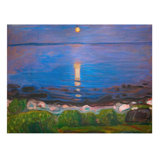 Quadri moderni per soggiorno Edvard Munch - Notte d'estate sulla spiaggia