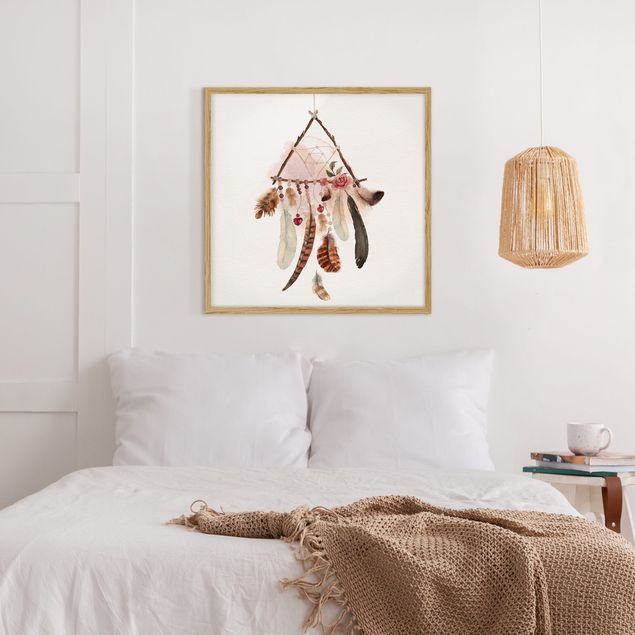 Poster con cornice - triangolo Dreamcatcher