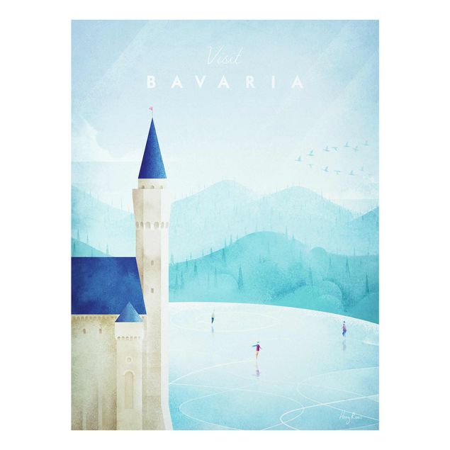 Quadro in vetro - Poster TRAVEL - Baviera - Verticale 4:3