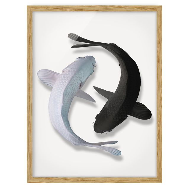 Poster con cornice - Pesce Ying Yang - Verticale 4:3