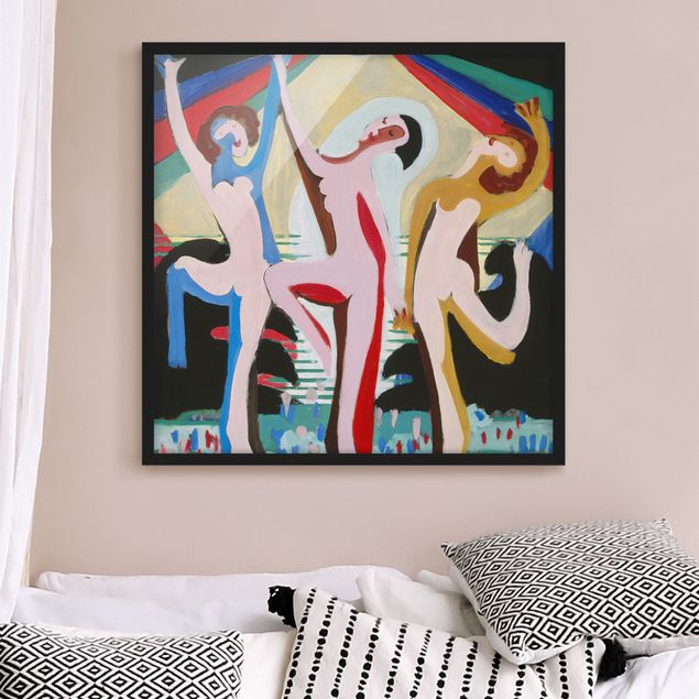 Poster con cornice - Ernst Ludwig Kirchner - Color Dance - Quadrato 1:1