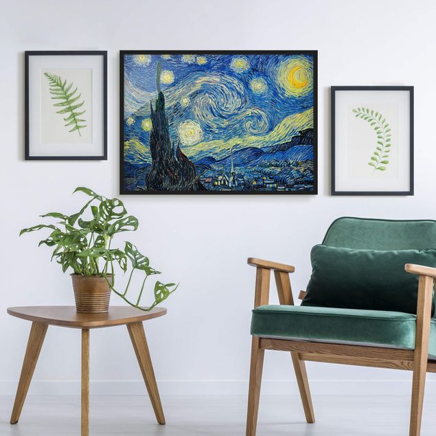 Poster con cornice - Vincent Van Gogh - Starry Night - Orizzontale 3:4