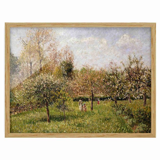 Poster con cornice - Camille Pissarro - Primavera in Eragny - Orizzontale 3:4