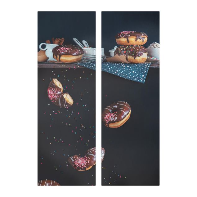 Stampa su tela 2 parti - Donuts from the kitchen shelf - Pannello