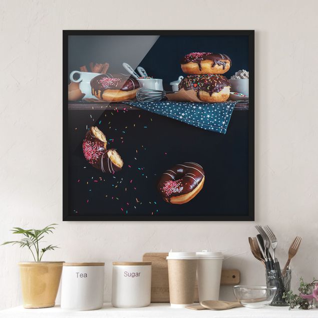 Poster con cornice - Donuts From The Kitchen Shelf - Quadrato 1:1