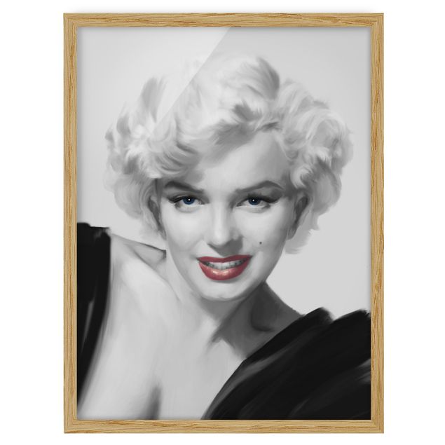 Poster con cornice - Marilyn Sul Divano - Verticale 4:3