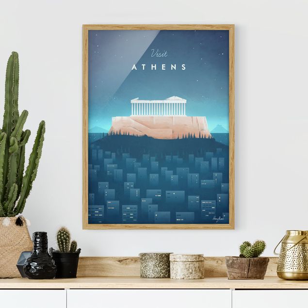Poster con cornice - Poster di viaggio - Atene - Verticale 4:3