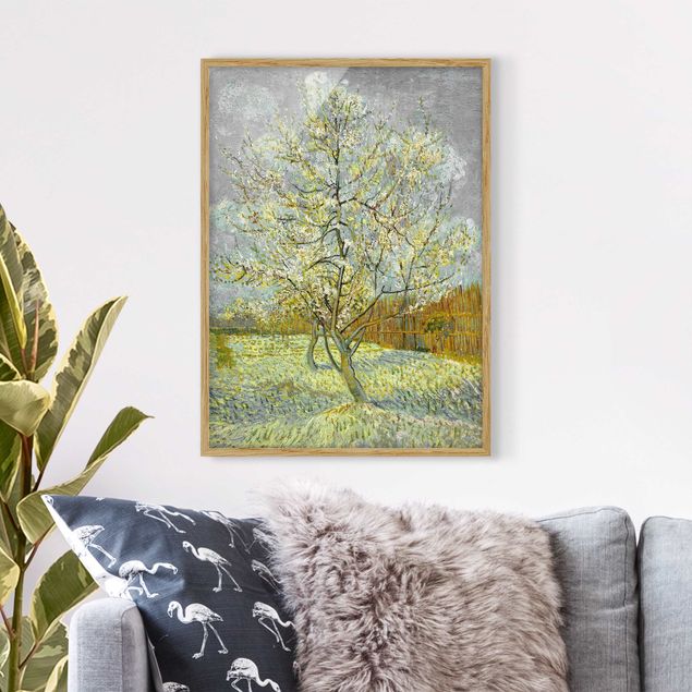 Poster con cornice - Vincent Van Gogh - Flowering Peach Tree - Verticale 4:3