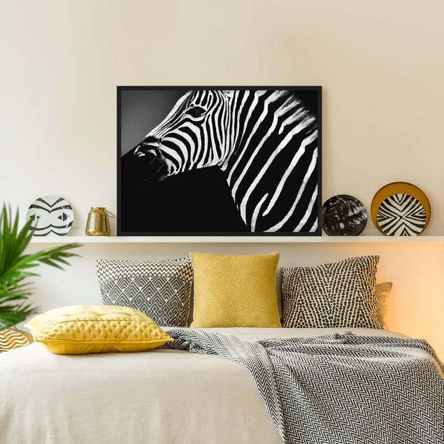 Poster con cornice - Zebra Safari Art - Orizzontale 3:4