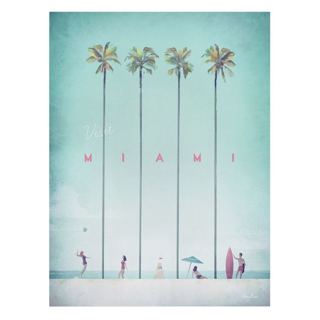Stampe su tela Poster di viaggio - Miami