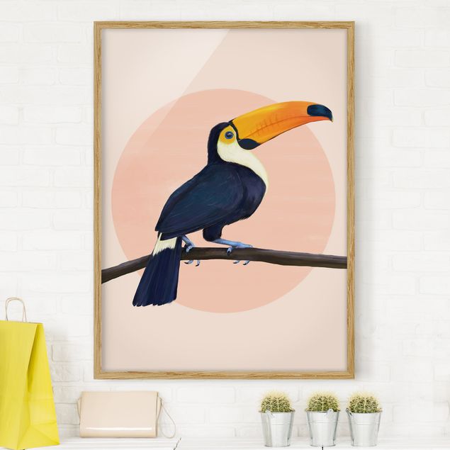 Quadri animali Illustrazione - Uccello Tucano Pittura Pastello