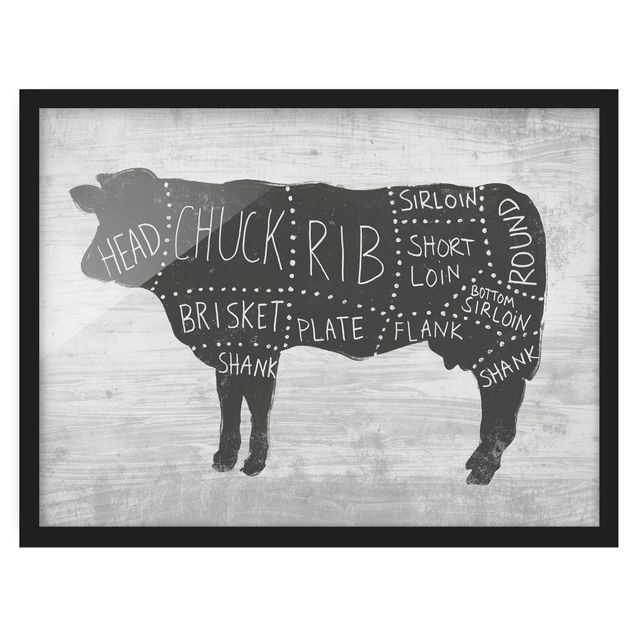 Poster con cornice - Butcher Board - Beef - Orizzontale 3:4