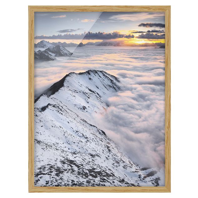 Poster con cornice - View Of Clouds And Mountains - Verticale 4:3