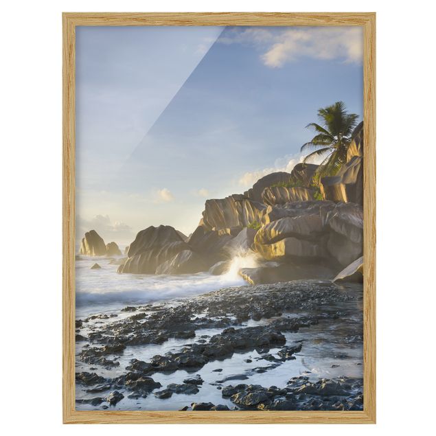 Poster con cornice - Sunset On The Island Paradise - Verticale 4:3