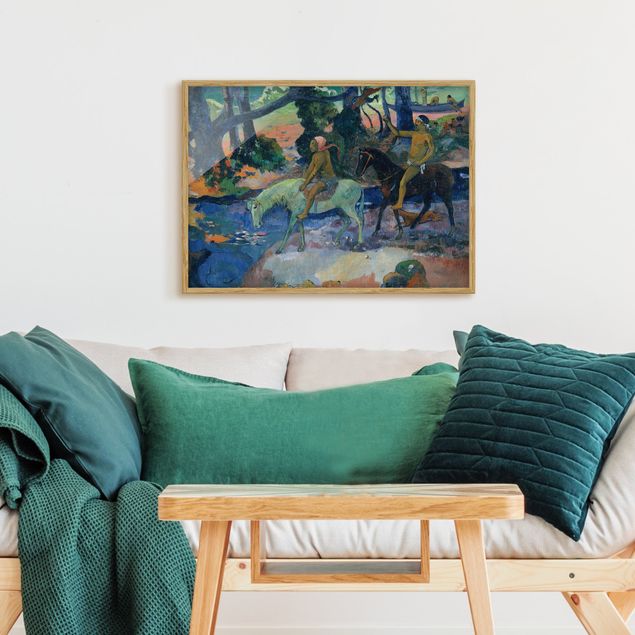 Poster con cornice - Paul Gauguin - The Escape - Orizzontale 3:4
