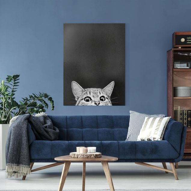 Quadri con gatti Illustrazione - Gatto Disegno in bianco e nero