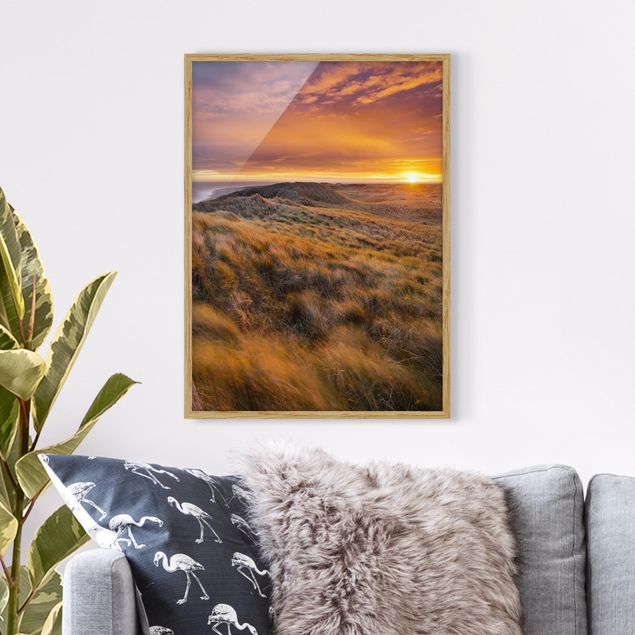 Poster con cornice - Sunrise On The Beach On Sylt - Verticale 4:3